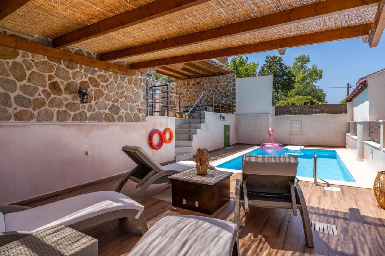 Kato Episkopi Aggel'S House - Stone House - Private Pool - Courtyard - Countryside Viewsヴィラ エクステリア 写真