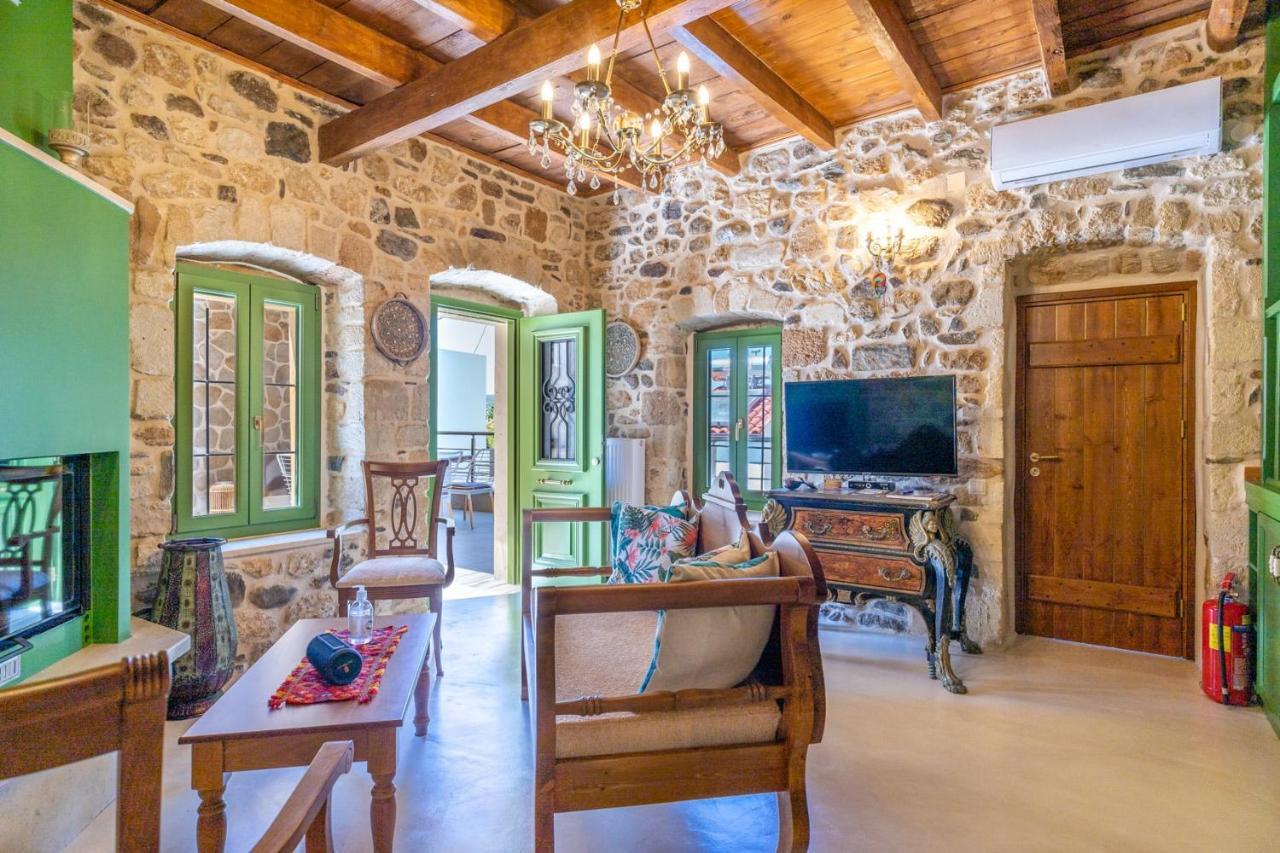 Kato Episkopi Aggel'S House - Stone House - Private Pool - Courtyard - Countryside Viewsヴィラ エクステリア 写真